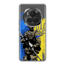 Чехол с украинским воином на Xiaomi Poco M8 Pro – Воин с гербом