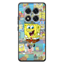 Силіконовий чохол Спанч Боб на Xiaomi Poco М8 Про (Радісний Спанч Боб)
