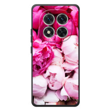 Силіконовий бампер з принтом (квіточки) на Xiaomi Poco М8 Про (Півонії)
