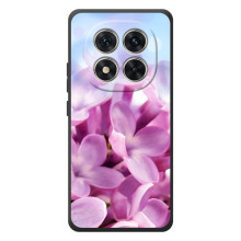 Силіконовий бампер з принтом (квіточки) на Xiaomi Poco М8 Про (Бузкові квіти)