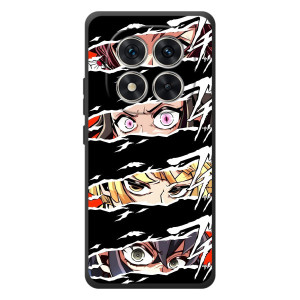 Силиконовые чехлы с глазами Anime для Xiaomi Poco M8 Про – Глаза на чорном