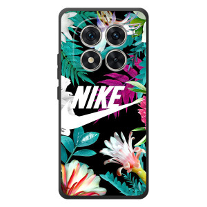 Силиконовый Чехол на Xiaomi Poco M8 Pro с картинкой Nike (Цветочный Nike)