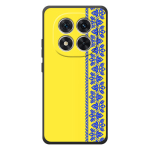 Силиконовый Чехол на Xiaomi Poco M8 Pro – Вышиванка на желтом