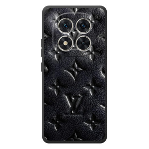 Текстурный Чехол Louis Vuitton для Xiaomi Poco M8 Про – Черный ЛВ