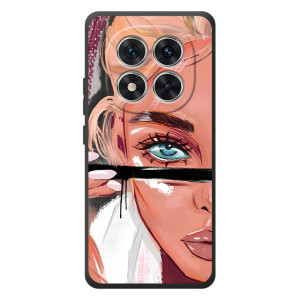 Силиконовый Чехол на Xiaomi Poco M8 Pro с картинкой Стильных Девушек – Девушка и ресницы