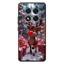 Яркий чехол для Xiaomi Poco M8 Pro с Зимними Оленятами – Олень среди подарков