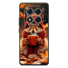 Друкований чохол 'Звірята з кавою' для Xiaomi Poco M8 Pro (Білка з кавою)