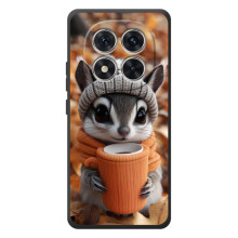 Друкований чохол 'Звірята з кавою' для Xiaomi Poco M8 Pro (Гризунчик з кавою)