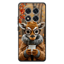 Друкований чохол 'Звірята з кавою' для Xiaomi Poco M8 Pro (Жираф з кавою)