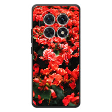 Чехлы с Цветами для Xiaomi Poco M8 (VPrint) (Цветы красные)