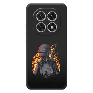 Силиконовый чехол с картинкой "Герой Pubg" на Xiaomi Poco M8 – В огне