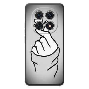 Чехол с принтом для Xiaomi Poco M8 (AlphaPrint - Знак сердечка)