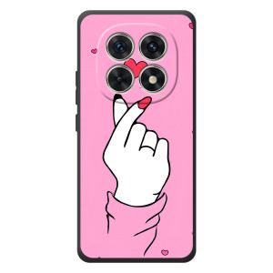 Чехол с принтом для Xiaomi Poco M8 (AlphaPrint - Знак сердечка)