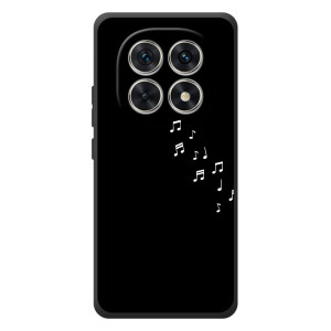 Чехол с картинками на черном фоне для Xiaomi Poco M8 – Ноты