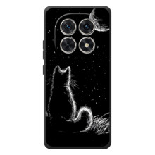 Чехол с принтом для Xiaomi Poco M8 (AlphaPrint) Модные коты (Котик и луна)