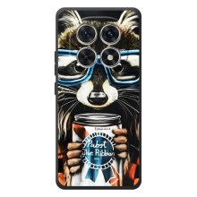 Чехол с принтом для кс и эйч и о эм оссии эм ем - (Прикольные) (AlphaPrint) (Енот с банкой)