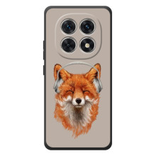 Чехол с принтом лисички на Проджи MXи  ПоCo м8 (Лиса в наушниках)