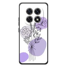 Силиконовый чехол с принтом в цветах на Xiaomi Poco M8 – Фиолетовый букет