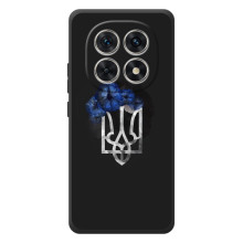 Чехол с украинским гербом на Xiaomi Poco M8 (Герб с цветком)