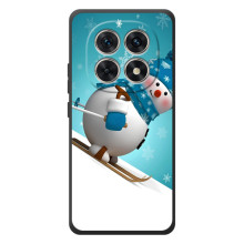 Новорічні Чохли для Xiaomi Поко M8 (VPrint) (Сніговик на лижах)