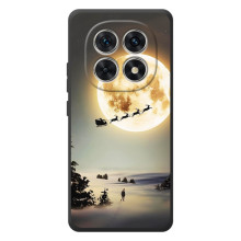 Новогодние, Праздничные Чехлы для Xiaomi Poco M8 - 2024 год (Санта на луне)