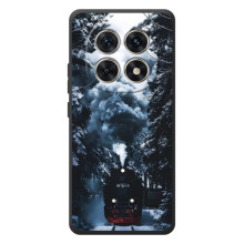 Новогодние, Праздничные Чехлы для Xiaomi Poco M8 - 2024 год (Зимний поезд)