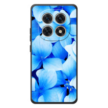 Силіконовий бампер з принтом (квіточки) на Xiaomi Poo М8 (Сині квіти)