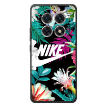 Силіконовый Чохол на Xiaomi Poco M8 з картинкою НАЙК – Квітковий Nike