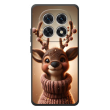 Яскравий чохол для Xiaomi Poco M8 з Зимові Оленята (Олень в светрі)