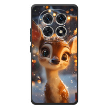 Яскравий чохол для Xiaomi Poco M8 з Зимові Оленята (Оленятко серед герлянд)