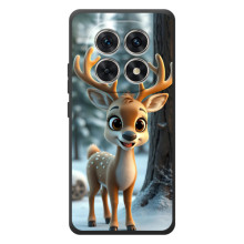 Яскравий чохол для Xiaomi Poco M8 з Зимові Оленята (Оленятко в лісі)