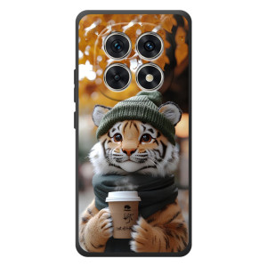 Печатный чехол «Зверята с кофе» для Xiaomi Poco M8 – Тигр с кофе