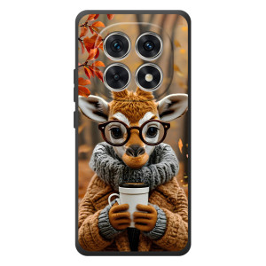 Печатный чехол «Зверята с кофе» для Xiaomi Poco M8 – Жираф с кофе
