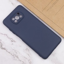 Чехол TPU GETMAN Liquid Silk Full Camera для Xiaomi Poco X3 NFC / Poco X3 Pro – Синий