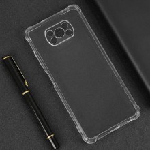 TPU чехол GETMAN Ease logo усиленные углы Full Camera для Xiaomi Poco X3 NFC / Poco X3 Pro – Прозрачный