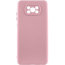 Чехол TPU GETMAN Liquid Silk Full Camera для Xiaomi Poco X3 NFC / Poco X3 Pro (Розовый)