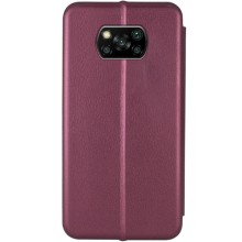Кожаный чехол-книжка Classy для Xiaomi Poco X3 NFC / Poco X3 Pro – Бордовый