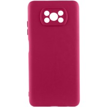 Чехол TPU GETMAN Liquid Silk Full Camera для Xiaomi Poco X3 NFC / Poco X3 Pro – Бордовый