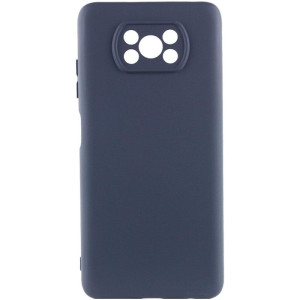 Чехол TPU GETMAN Liquid Silk Full Camera для Xiaomi Poco X3 NFC / Poco X3 Pro – Синий