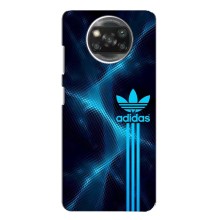 Чехлы Адидас для Xiaomi POCO X3 Pro (AlphaPrint) (Синий Адидас)
