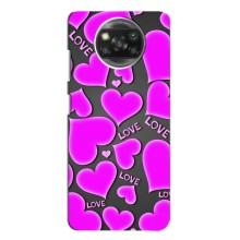 Чехлы для любимой на Поко X3 Про (VPrint) (Pink hearts)