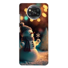 Чехлы на Новый Год Xiaomi POCO X3 Pro (Снеговик праздничный)