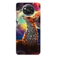 Чехлы с картинкой Лисички для Xiaomi POCO X3 Pro (VPrint) (Лисица в космосе)