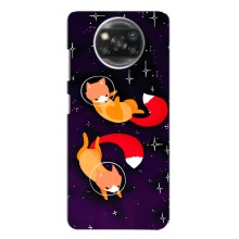 Чехлы с картинкой Лисички для Xiaomi POCO X3 Pro (VPrint) (Лисички космонавты)