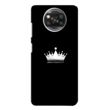 Чохол (Корона на чорному фоні) для Xiaomi Poco X3 Pro (Біла корона)