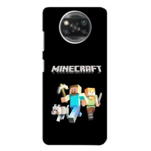 Чехол Майнкрафт на Xiaomi POCO X3 Pro (AlphaPrint) Minecraft (герои Minecraft)