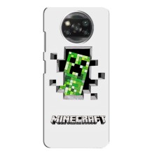 Чехол Майнкрафт на Xiaomi POCO X3 Pro (AlphaPrint) Minecraft (крипер Майнкрафт)