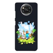 Чехол Майнкрафт на Xiaomi POCO X3 Pro (AlphaPrint) Minecraft (персонажи Minecraft)