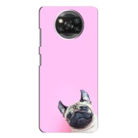 Бампер для Xiaomi Poco X3 Pro с картинкой "Песики" – Собака на розовом