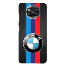 Чехол для Поко X3 Про - с принтом БМВ (AlphaPrint) (Лого BMW)